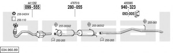 BOSAL 034.960.89 Exhaust System